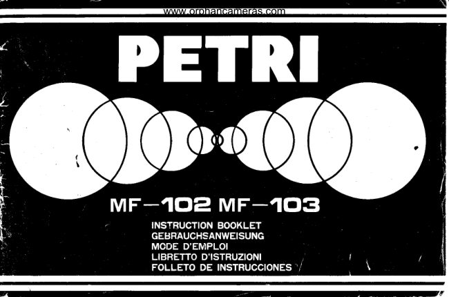 Petri MF-102 / MF -103 manual cover