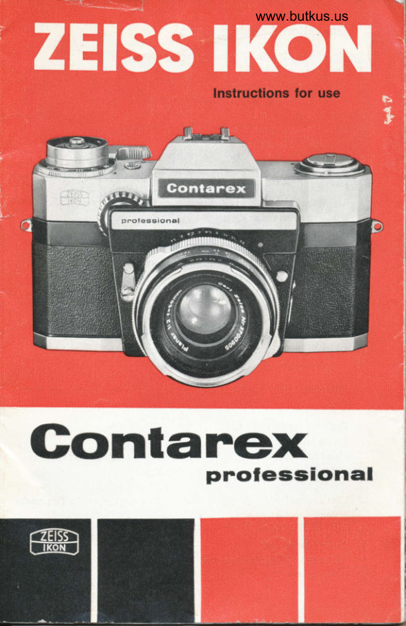 Zeiss Ikon Contarex Pro manual cover
