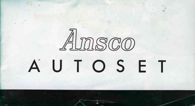 Ansco Autoset manual cover