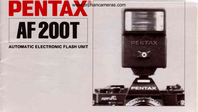 Pentax AF 200 T FLASH manual cover