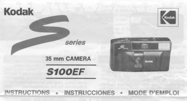 Kodak S100EF manual cover