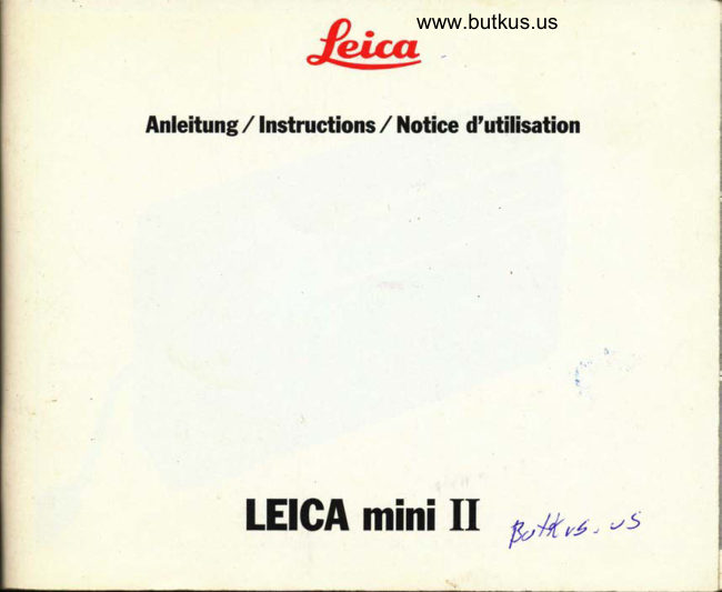 Leica Mini II manual cover