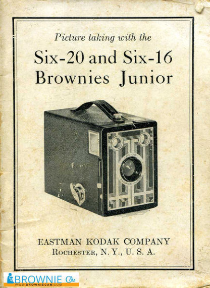 Kodak Six-20 and Six-16 Brownies Junior manual cover