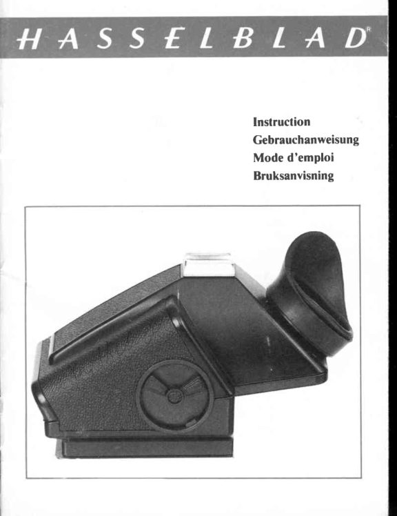 Hasselblad Meter Prism VFC-6 manual cover