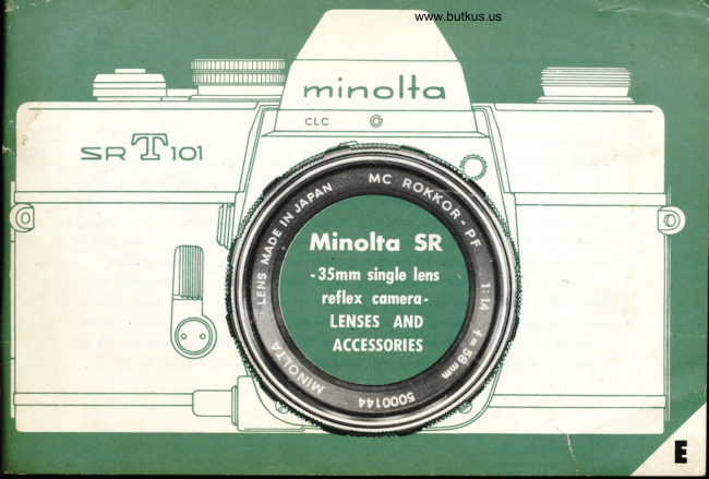 Minolta SR-T 101 manual cover