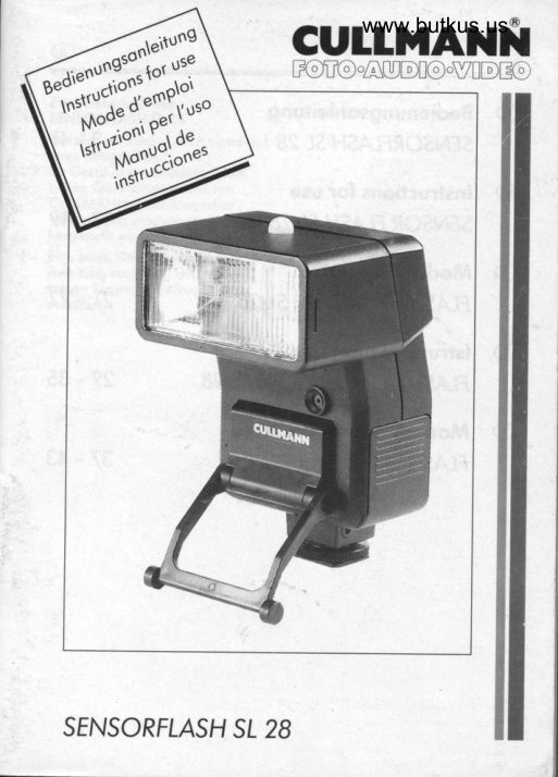 Cullmann Sensorflash SL 28 manual cover