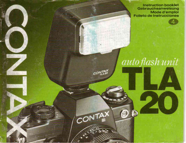 Contax TLA 20 manual cover