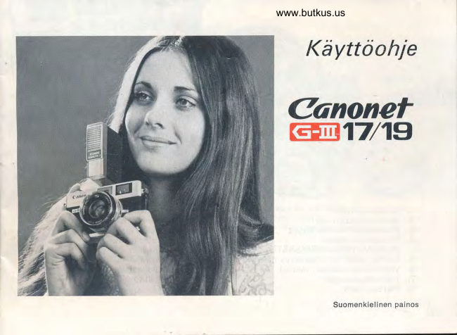 Canonet G-III 17 / 19 Käyttöohje manual cover