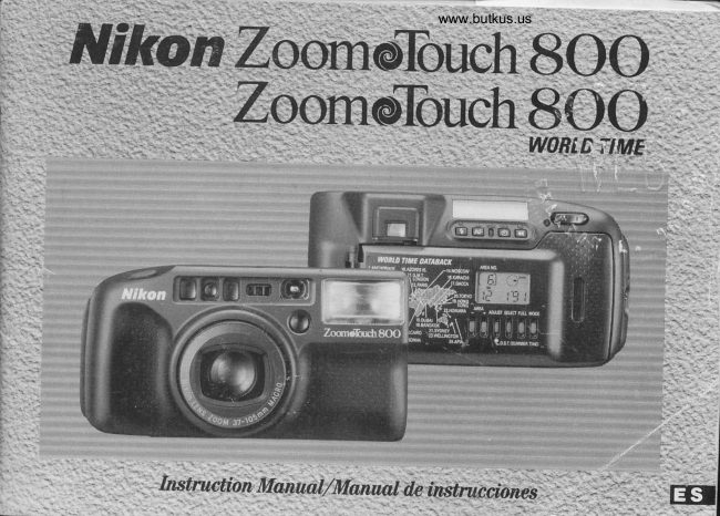 Nikon Zoom Touch 800 manual cover