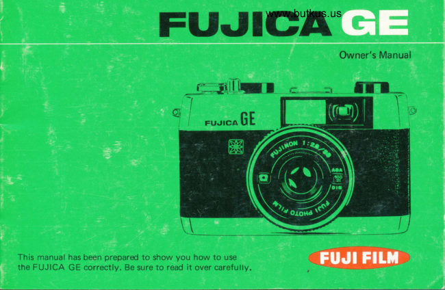 Fujica GE manual cover