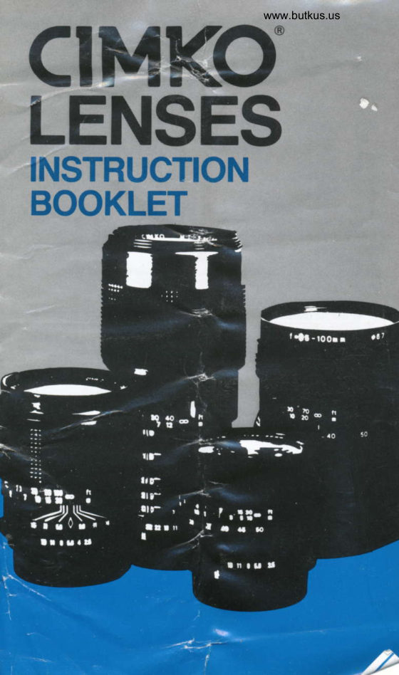 CIMKO Lenses manual cover