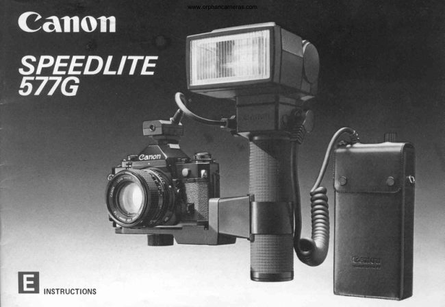 Canon 577G Speedlite manual cover