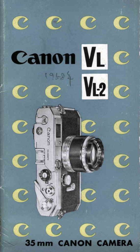Canon VL / VL-2 manual cover