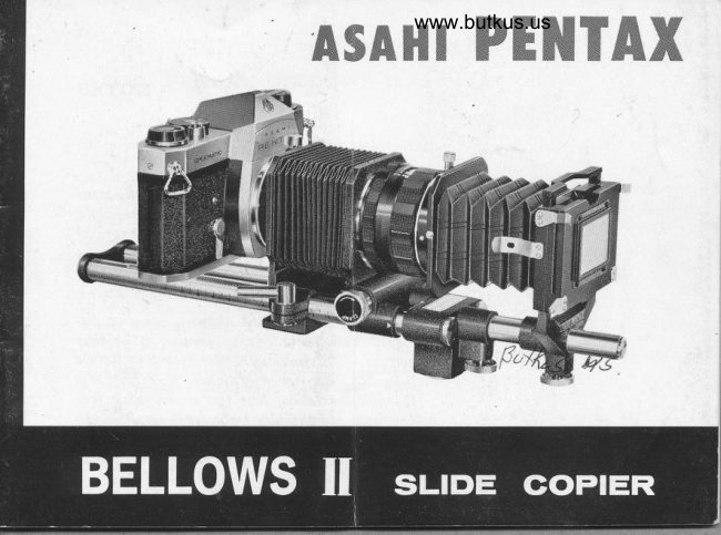 PENTAX BELLOWS II Slide Copier manual cover