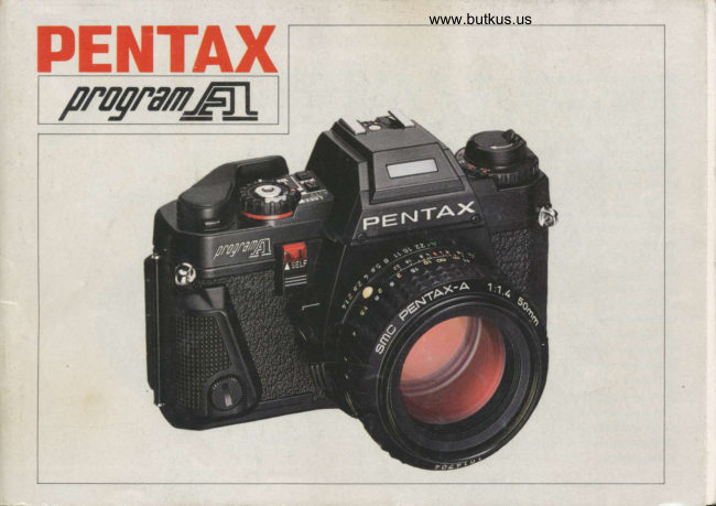 Pentax Program A manual cover