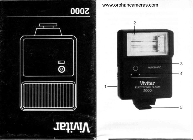 Vivitar 2000 flash unit manual cover