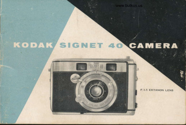 Kodak Signet 40 manual cover