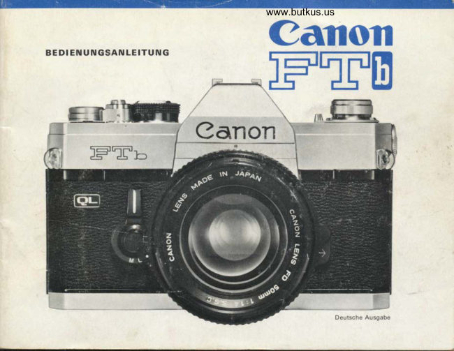CANON FTb manual cover
