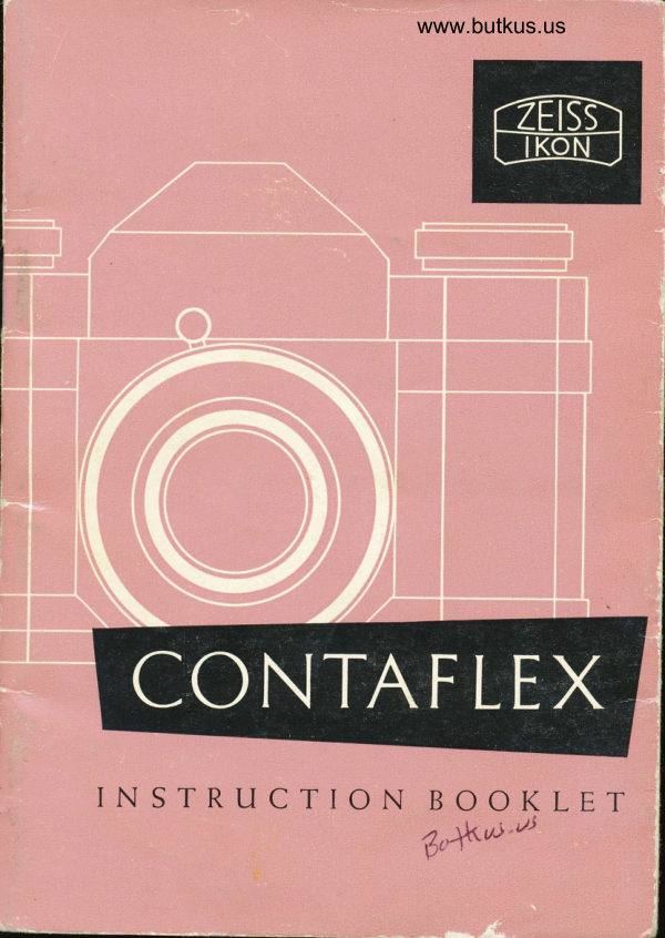 Zeiss Ikon CONTAFLEX manual cover