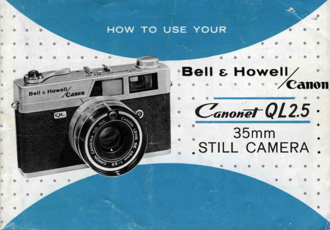 CANONET QL 2.5 manual cover