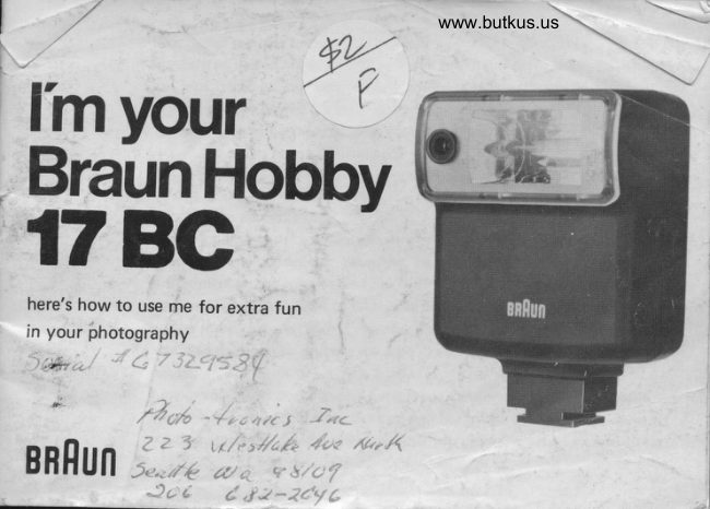 Braun Hobby 17BC manual cover