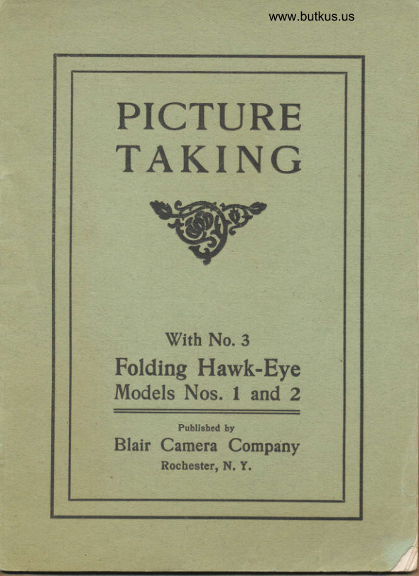 BLAIR Folding Hawk-Eye No 3 Models 1 and 2 manual cover