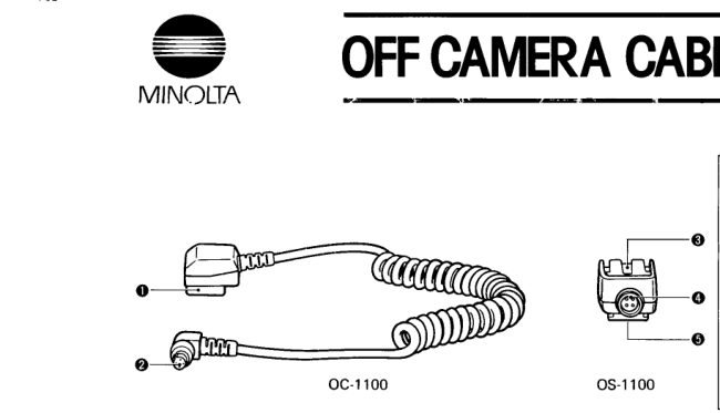 Minolta Off Camera cable OC-1100 / Shoe OS-1100 manual cover