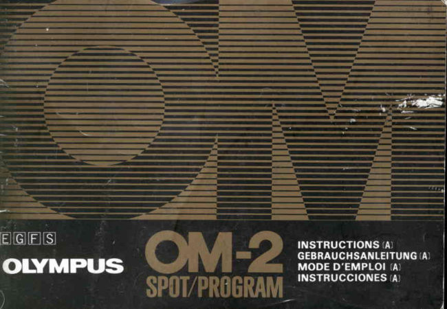 Olympus OM2 Spot Progam manual cover