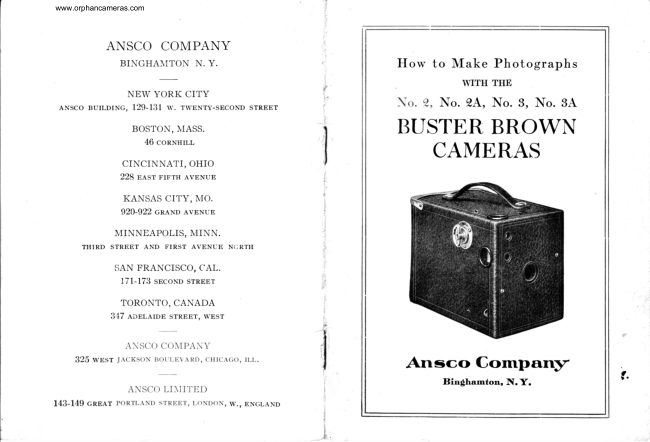 Ansco Buster Brown manual cover