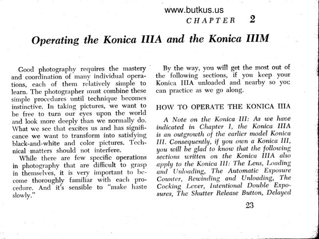 Konica III manual cover