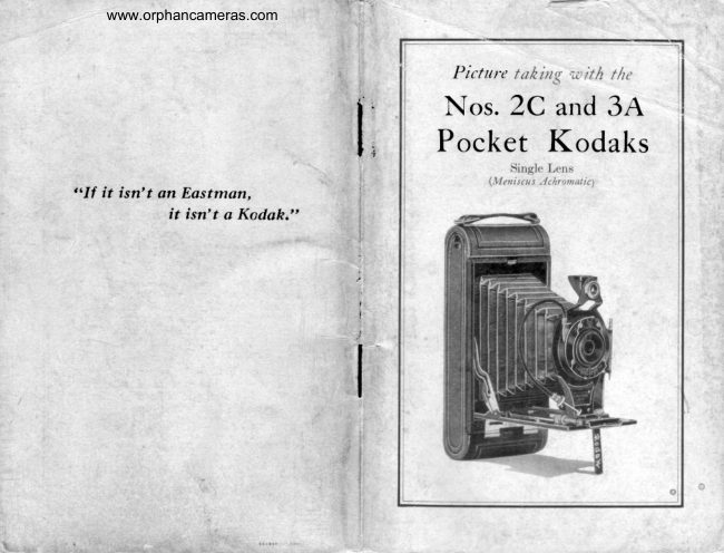 Kodak Pocket Nos. 2C and 3A manual cover