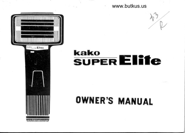 Kako Super Elite electronic flash manual cover