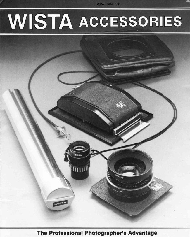 WISTA Accessories manual cover