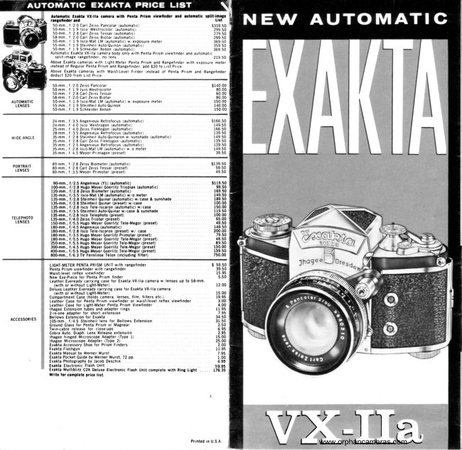 Exakta FLIER manual cover