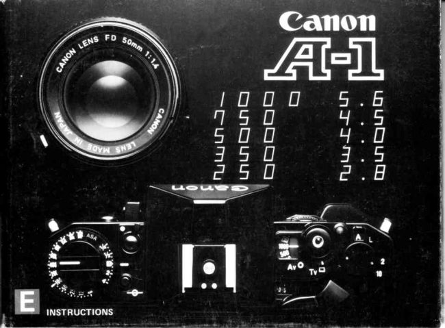 Canon A-1 manual cover