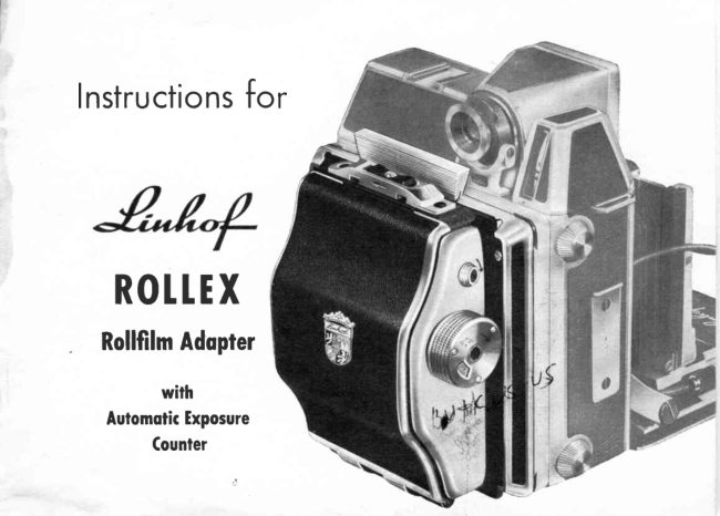 Linhof Rollex manual cover