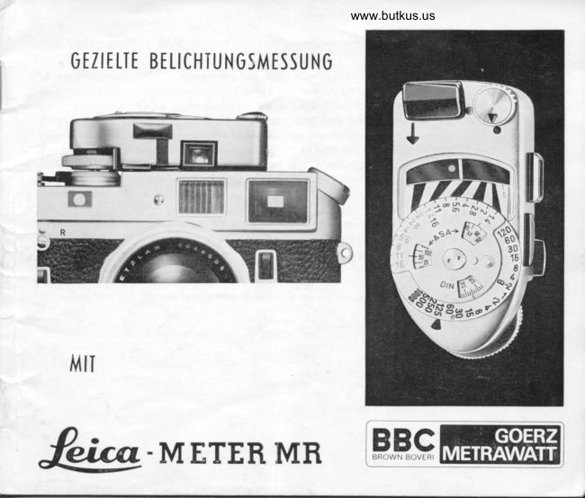 Leica Meter MR manual cover