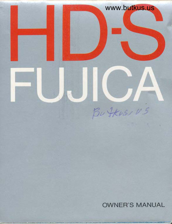 Fujica HD-S manual cover