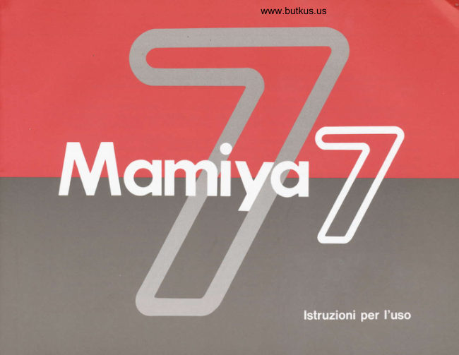 MAMIYA 7 manual cover