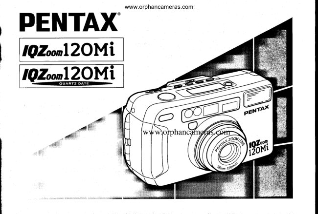 Pentax IQZoom 120Mi / IQZoom 120Mi date manual cover