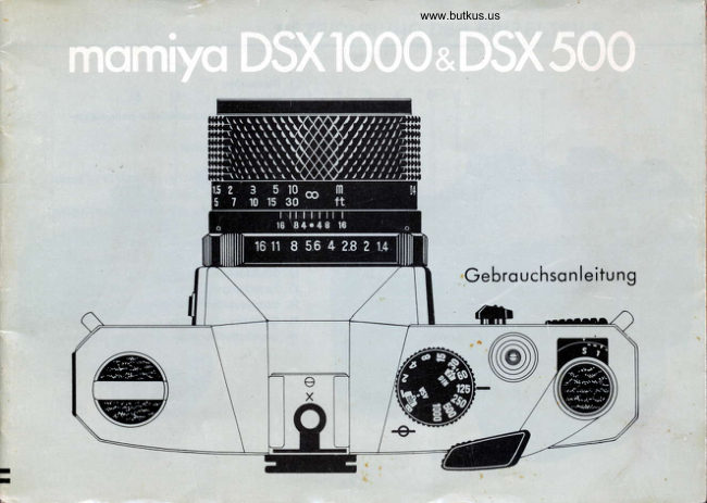 Mamiya Dsx 1000-DSX 500 manual cover