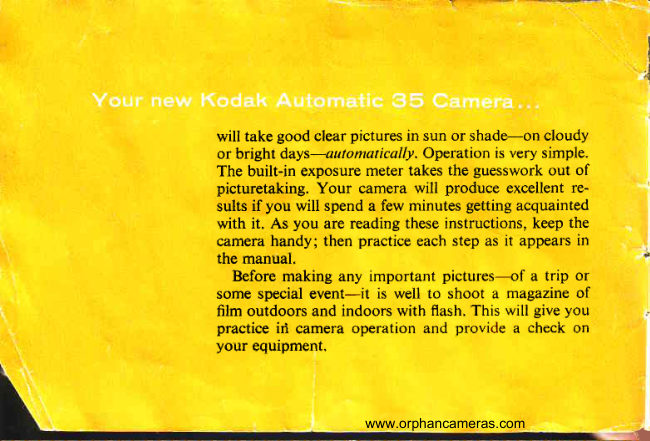 Kodak Automatic 35 manual cover