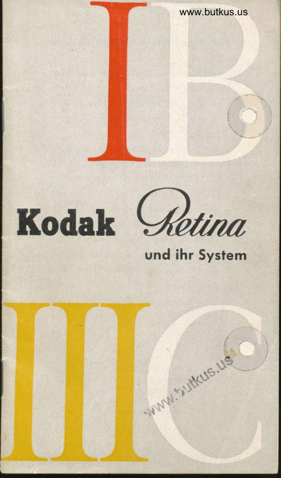 Kodak Retina und ihr System IB manual cover