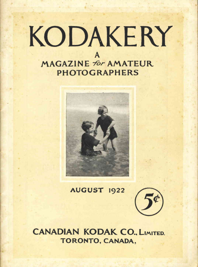 Kodak August 1922 manual cover