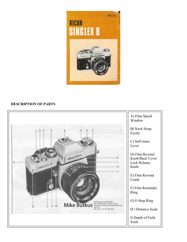 Ricoh Singlex II manual cover