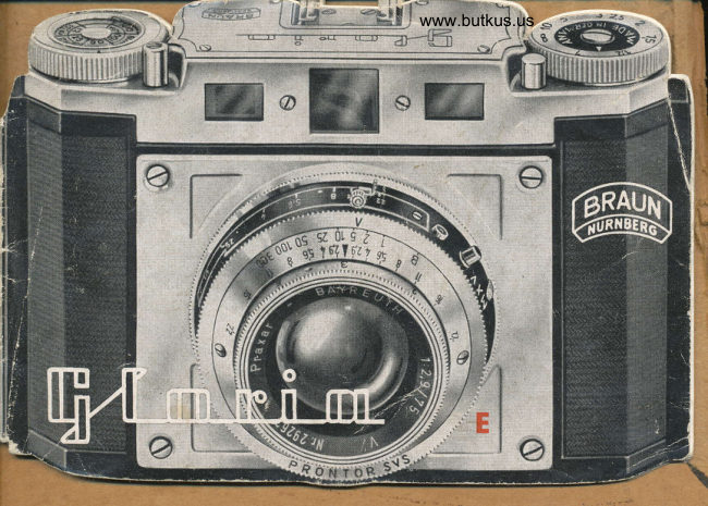 Braun Gloria manual cover