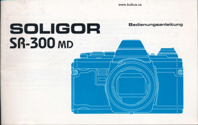 Soligor SR-300 MD manual cover