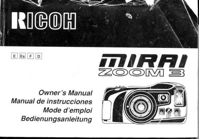 Ricoh Mirai Zoom 3 manual cover