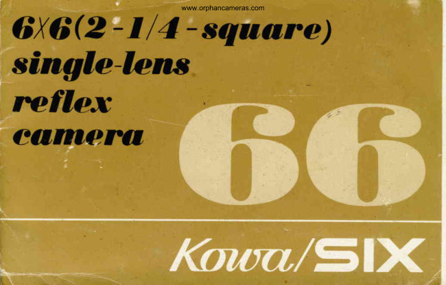 Kowa 66 manual cover