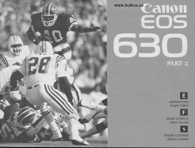 Canon Eos 630 PT2 01 manual cover